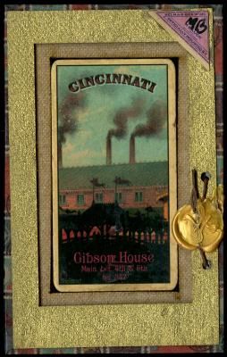 Picture, Helmar Brewing, T206-Helmar Card # 407, Hal Chase, Side view, arms at belt level, Cincinnati Reds